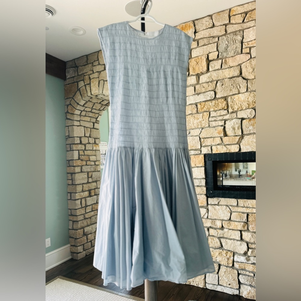 Merlette Stijl Sleeveless Light Blue Maxi Dress Medium